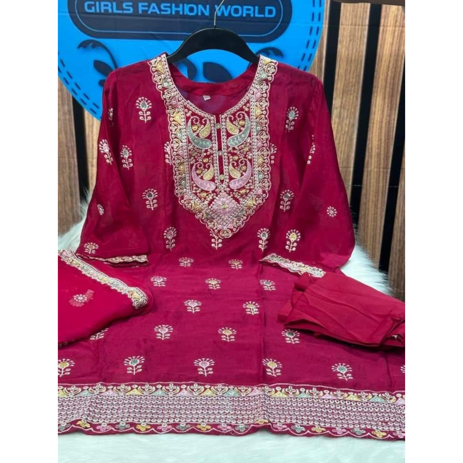 Indian Chinon Georgette Three Piece